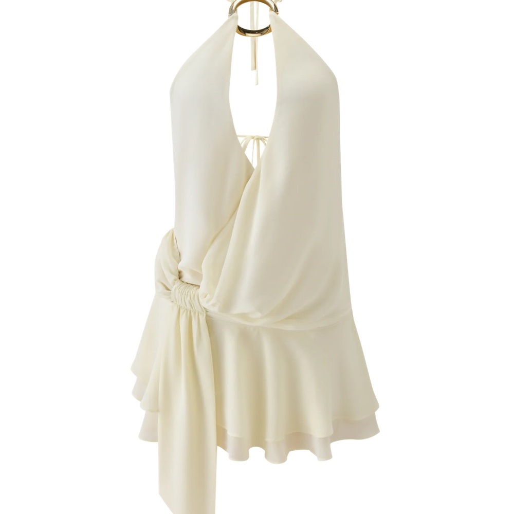 Tiger Mist Indigo Mini Dress 2.0 Ivory Halter